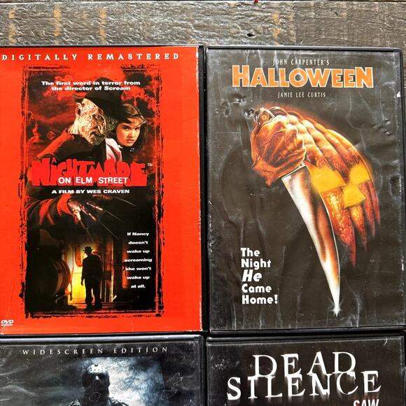 Horror Movie DVDs Nightmare On Elm St, Friday The 13th, Halloween, Dead Silence - Picture 2 of 6
